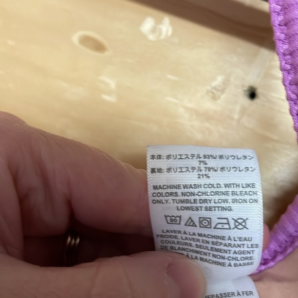 J. Crew size Small Vibrant Purple Ribbed Bikini Top with Hook Closure - Picture 8 of 8